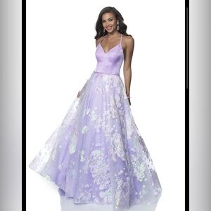 PINK BY BLUSH PROM DRESS 5827 With Pockets - Lilac Organza NEW WITH TAG